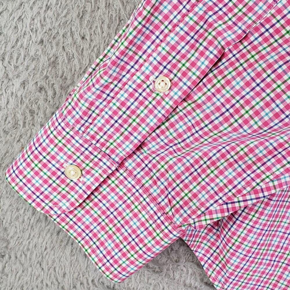 Polo Ralph Lauren Shirt Oxford Button Down Mens Size XXL Plaid Pink Long Sleeve - Picture 7 of 11